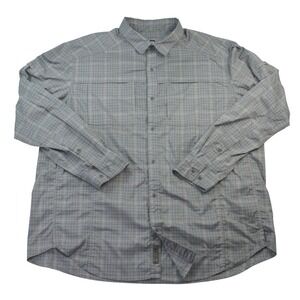 REI Men's Long Sleeve Plaid Outdoor Shirt XXL‎ Breathable Mesh Panels Hiking